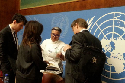 Charo Val en la ONU.-