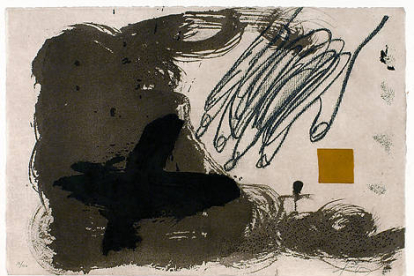 Una de las obras gráficas de Antoni Tàpies que se podrán ver en Medinaceli. / ART PÚBLIC-