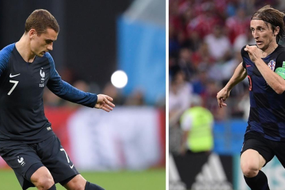 Griezmann y Modric, estrellas de Francia y Croacia.-AFP / PIERRE-PHILIPPE MARCOU