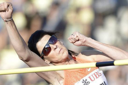 La saltadora de altura Ruth Beitia, el pasado 9 de julio en Lausana.-EFE / JEAN-CHRISTOPHE BOTT