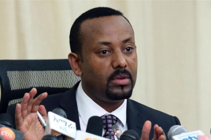 El Primer Ministro Etíope, Abiy Ahmed, en una conferencia en Adis Adeba en agosto.-REUTERS