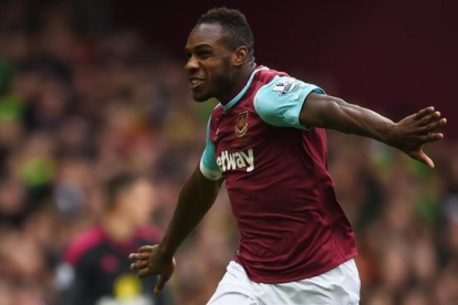 Michail Antonio celebrando el gol ante el Sunderland.-REUTERS / TONY O BRIEN