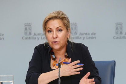 La vicepresidenta y portavoz de la Junta de Castilla y León, Rosa Valdeón, comparece en rueda de prensa posterior al Consejo de Gobierno-ICAL