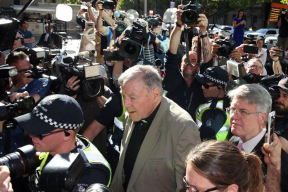 El cardenal australiano George Pell, exjefe de las Finanzas del Vaticano, ascusado de abusos sexuales.-AFP