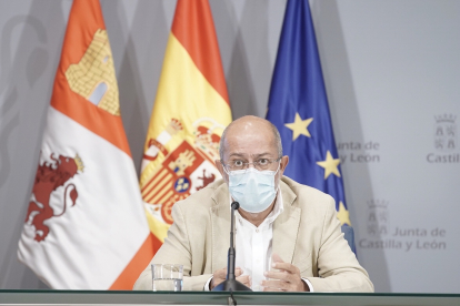 Francisco Igea, vicepresidente de la Junta de Castilla y León, durante la rueda de prensa de este martes. ICAL