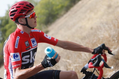 Chris Froome, durante la novena etapa de la Vuelta-EFE / JAVIER LIZÓN
