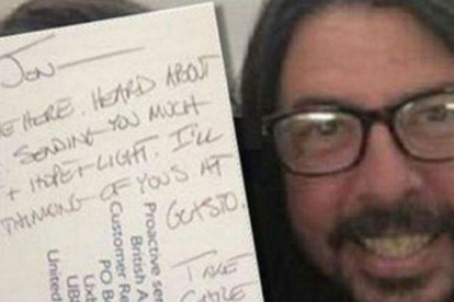 Dave Grohl muestra sus condolencias a Jon Plane.-TWITTER / FOO FIGHTERS