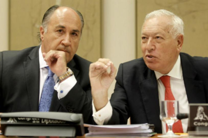 José Ignacio Landaluce, en una comparecencia junto al exministro José Manuel García Margallo en el Congreso en el 2013.-JOSE LUIS ROCA