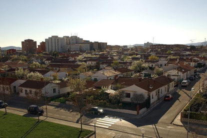 Vista aérea de La Barriada con sus características viviendas en una imagen de archivo.-VALENTÍN GUISANDE
