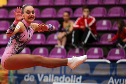 Paula Arellano durante un ejercicio en el pasado Campeonato de España.-REAL FEDERACIÓN ESPAÑOLA DE GIMNASIA