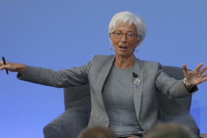 Christine Lagarde el jueves en Londres.-AP / FRANK AUGSTEIN