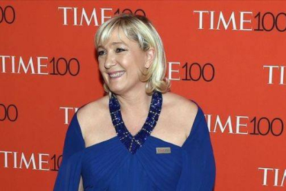 Marine Le Pen, en la gala de la revista 'Time', este martes en Nueva York.-Foto: AFP / TIMOTHY A. CLARY