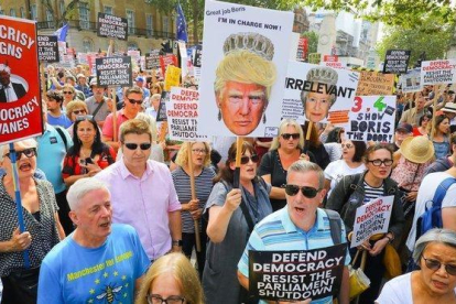 Manifestación en contra del ’brexit’, este sábado en Londres.-VICKIE FLORES (EFE)