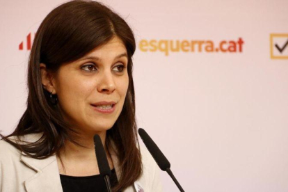 La portavoz de ERC, Marta Vilalta, en rueda de prensa.-RAFA GARRIDO (ACN)