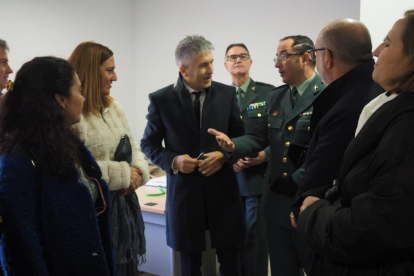 Marlaska, esta mañana, en Berlanga de Duero-MINISTERIO DEL INTERIOR