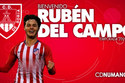 El nuevo delantero del Numancia Rubén del Campo se formó en las categorías inferiores del Atlético de Madrid. HDS