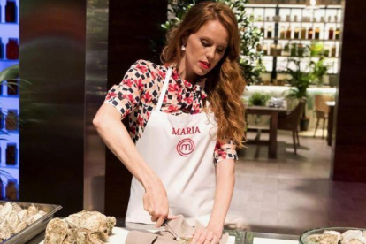 María Castro, en la cocina de Masterchef celebrity 3.-RTVE