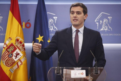 Albert Rivera comparece tras anunciarse el adelanto electoral.-EDUARDO PARRA (EUROPA PRESS)