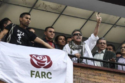 La foto fue tomada en la sede del partido de las FARC.-AFP