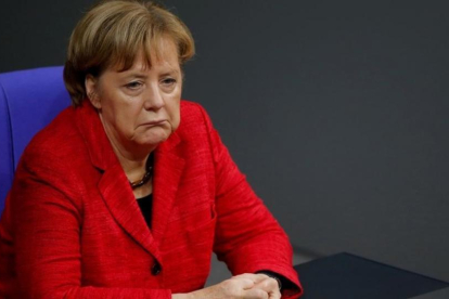 La cancillera Angela Merkel, el lunes.-/ REUTERS / AXEL SCHMIDT