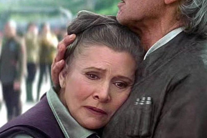 Carrie Fisher, en una imagen de 'Star Wars: El despertar de la Fuerza'.-