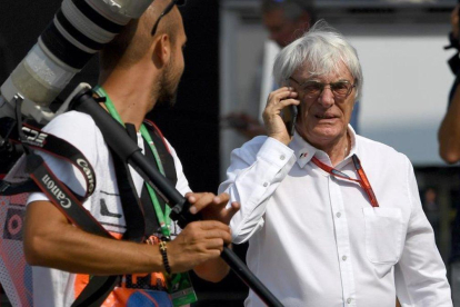 Bernie Ecclestone, en una imagen del 2016, en el Gran Premio de Italia, en Monza.-AFP