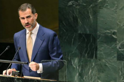 El rey Felipe, en la Asamblea General de la ONU.-EFE / BALLESTEROS