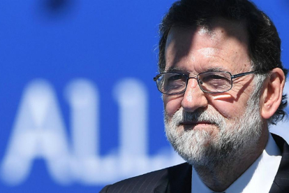 Mariano Rajoy, el pasado jueves, en la cumbre de la OTAN en Bruselas.-AFP