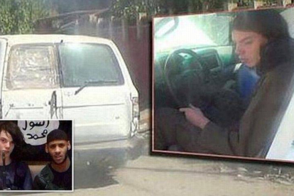 El australiano Jack Bilardi en la furgoneta cargada con explosivos con la que presuntamente cometió un atentado suicida en Irak.-