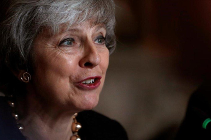 Theresa May en un acto en Londres-REUTERS