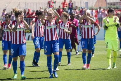 Las chicas del Atlético, protagonistas de La Quiniela de esta semana junto a las del Athletic-EFE / LUCA PIERGIOVANNI