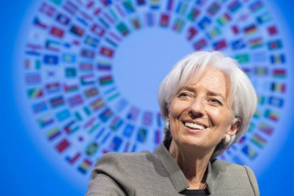 La actual directora gerente del FMI, Christine Lagarde, este jueves en Washington.-Foto:   EFE / STEVE JAFFE