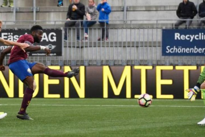 Imagen del Servette, en su último partido.-TUITTER / SERVETTE DE GINEBRA