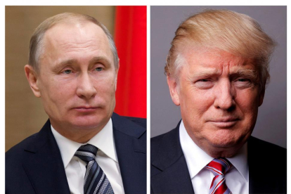 Los presidentes de Rusia, Vladimir Putin, y de EEUU, Donald Trump.-REUTERS