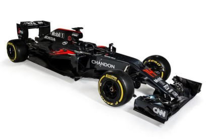 El McLaren MP4-31, el monoplaza que pilotará Fernando Alonso en la temporada 2016.-