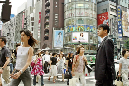 Distrito de Ginza, en Tokio.-AFP