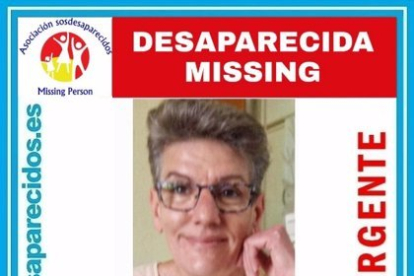 Cartel de SOS Desaparecidos solicitando información sobre Teresa Ariño. HDS