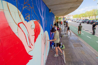 Creación del nuevo mural del Pabellón de Los pajaritos - MARIO TEJEDOR (8)