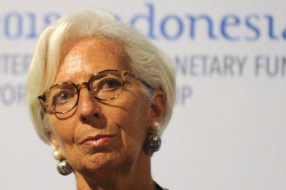 La directora gerente del Fondo Monetario Internacional, Christine Lagarde, en un encuentro internacional en Bali.-SONNY TUMBELAKA (AFP)