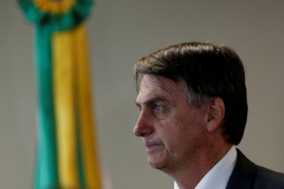 El presidente electo Jair Bolsonaro en un encuentro del Tribunal Superior del Trabajo en Brasilia-EL PERIÓDICO