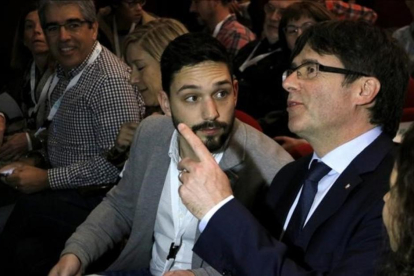 Puigdemont, ste sábado, en el congreso de las juventudes del PDECat.-