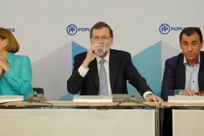 Mariano Rajoy presidiendo el Comité Ejecutivo de Partido Popular.-JOSE LUIS ROCA