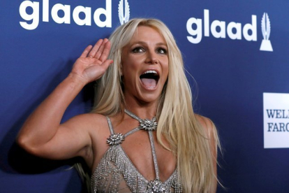 Britney Spears, durante la entrega de unos premios en beverly Hills, hace un año.-X90045