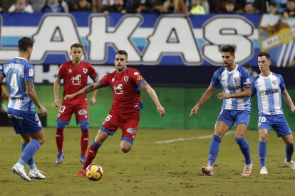 El Numancia veía como el partido en Málaga se ponía cuesta arriba desde los primeros segundos.-Área 11