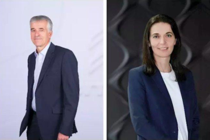 Vincent Cobee (izquierda) y Beatrice Foucher, nuevos líderes de Citroën y DS.-AGENCIAS (AGENCIAS)