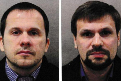 Alexander Petrov y Ruslan Boshirov, acusados de envenenar al exespía ruso Sergei Skripal y a su hija.-REUTERS