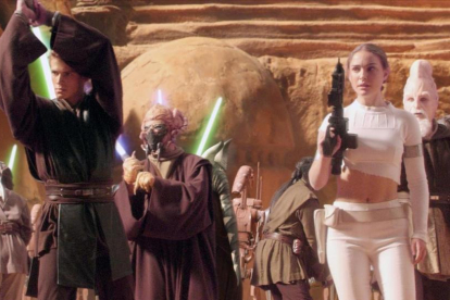 Un grupo de jedis liderado por Anakin Skywalker en la película El ataque de los clones-INDUSTRIAL LIGHT MAGIC (AP)