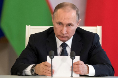 Vladimir Putin, durante una reunión en el Kremlin.-REUTERS