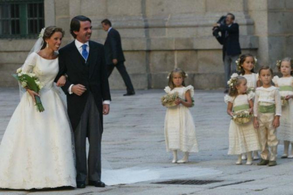 La boda de la hija de José María Aznar, en el año 2002 en el Escorial.-DAVID CASTRO