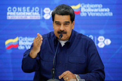 El presidente de Venezuela, Nicolás Maduro, durante un encuentro con miembros de su gobierno.-REUTERS